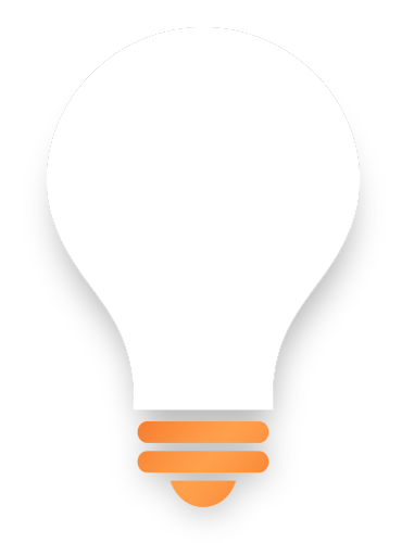 An electrical repair icon featuring a light bulb on a white background.